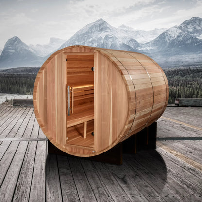 Golden Designs “Klosters” 6 Person Barrel Traditional Sauna